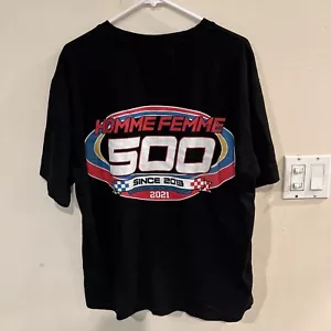 Camisa negra de carreras 500 para hombre + mujer L - Imagen 1 de 5