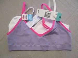902B6 Hanes MHH148 Girls Pullover Smoothing Bra Pk Small (30) PurpleWhite - Picture 1 of 2