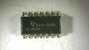 2 pcs Texas Instr. LM324 LM324DR quad op amp SOP-14 -USED GUARANTEED- - Picture 1 of 1