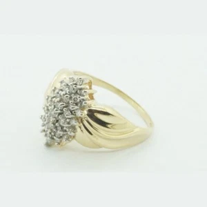Yellow Gold Diamond Cocktail Ring .75 ctw Discount Jewelry - Picture 1 of 4