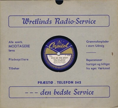 DUKE ELLINGTON Give Me The Right b/w Boo-dah Danish 78rpm 1953 Capitol C 2598 - Image 1 of 2