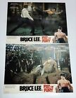 Bruce Lee "Fist of Fury" Nora Miao RARE original 1972 lot de 8 cartes de hall