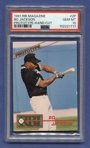 1991 BO JACKSON PSA 10 GEM-MT RBI MAG PROTOTYPE CHICAGO WHITE SOX BEAUTY #2P RZC - Picture 1 of 3