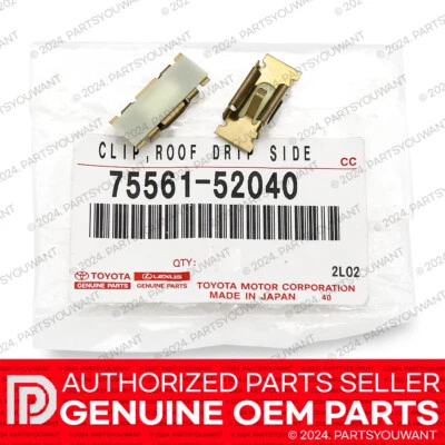 GENUINE Toyota Lexus OEM Roof Drip Side Finish Moulding Clip 75561-52040 [SET] - Image 1 of 4