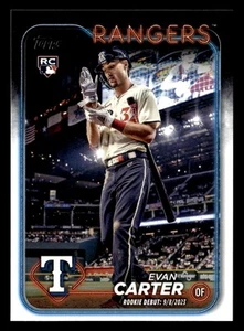 2024 Topps Update Evan Carter #US58 Rookie Debut Rangers - Picture 1 of 2
