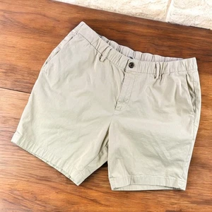 Bearbottom Ropa Pantalones Cortos Hombres L 7" Entrepierna Beige Mezcla de Algodón Resort Golf Playa - Imagen 1 de 8