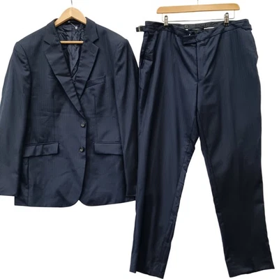 Traje para hombre Hackett Savile Row 100 % lana azul marino de un solo pecho muy querido Foto 1 de 4