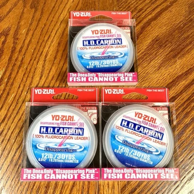 Yo-Zuri HD углеродный фторуглеродный лидер исчезающий розовый 30 ярдов 12–30 фунтов / 0,012 дюйма - Изображение 1 из 3