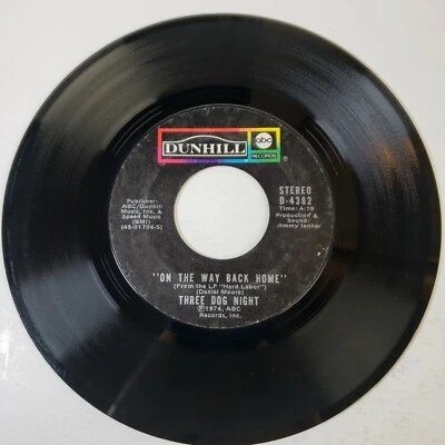 Three Dog Night "The Show Must Go On" "On The Way Back Home" 45 Vg+ Jukebox - Image 1 of 4