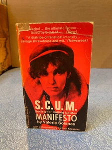 VALERIE SOLANAS SCUM Manifesto pb Olympia Press 1968 1st Andy Warhol - Imagen 1 de 7