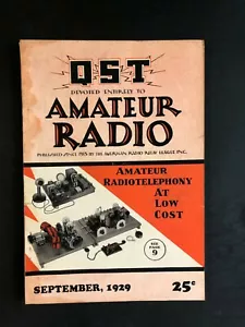 QST Magazine September 1929 - Imagen 1 de 2