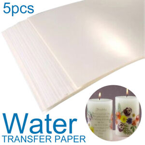 5 Sheet Water Slide Decal Fabric Paper A4 Inkjet Printer Waterslide Transfer