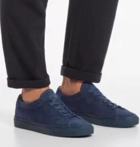 KOIO Suede Sneakers US Size 7 Shoe Italian Capri Avio Blue Leather Size 37 - Picture 1 of 5
