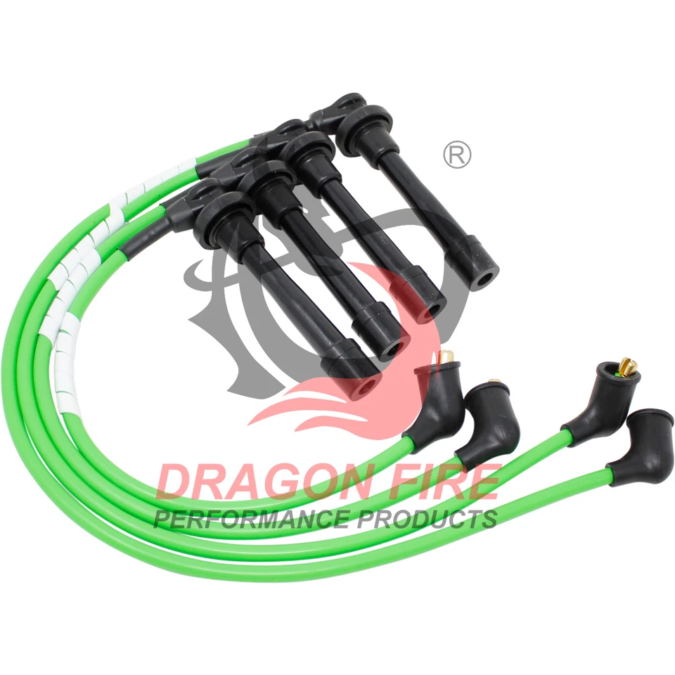 Cables de bujía Dragon Fire Green para 92-00 Acura y Honda 1,5 L 1,6 L HE76 8034 Foto 1 de 4