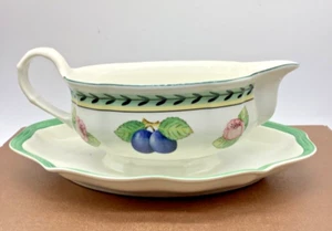 Villeroy & Boch giardino francese Fleurence Gravy barca sottopiatto attaccato vintage - Foto 1 di 5