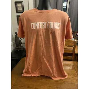 Comfort Colors - Garment Dyed T-Shirt with Logo Sz Large New ORANGE NWOT - Picture 1 of 7