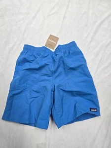 Patagonia $49 Kids Baggies Nylon Shorts 7" Lined Vessel Blue Size L Large 12 New - Picture 1 of 7