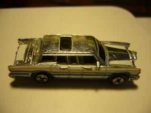 Micro Machines ‘82 Lincoln Limo Chrome Blue White 1989 Galoob Limousine - Picture 1 of 2