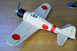 T. RAY MITSUBISHI A6M2 ZERO 400mm W/SPAN LASER CUT KIT w/Motor/Gearbox/Propeller - Picture 1 of 6