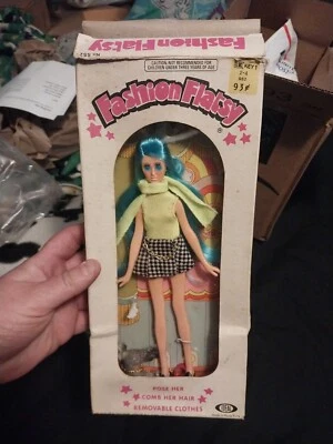 Vintage 1970 Ideal Toy Corp. Fashion Flatsy Cory Doll With PACKAGE! - Изображение 1 из 4