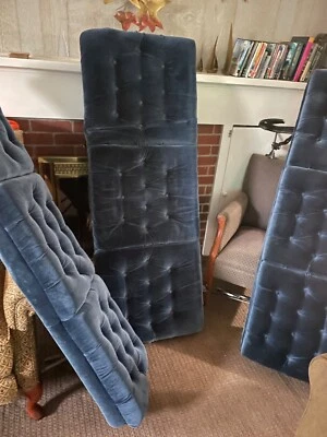 Asiento trasero plegable furgoneta conversión vintage - Chevrolet GMC G20 - 1995 azul 3 piezas Foto 1 de 2