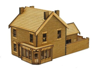 IN THE GREENWOOD TT-SH002 Victorian Shop / Terraced House Right Hand TT:120 Gauge Laser Cut Kit