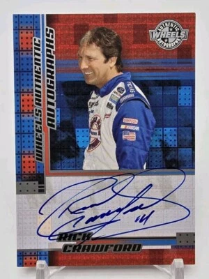 2004 Wheels RICK CRAWFORD Authentic Autograph Auto NASCAR Craftsman Truck Series - Image 1 of 4
