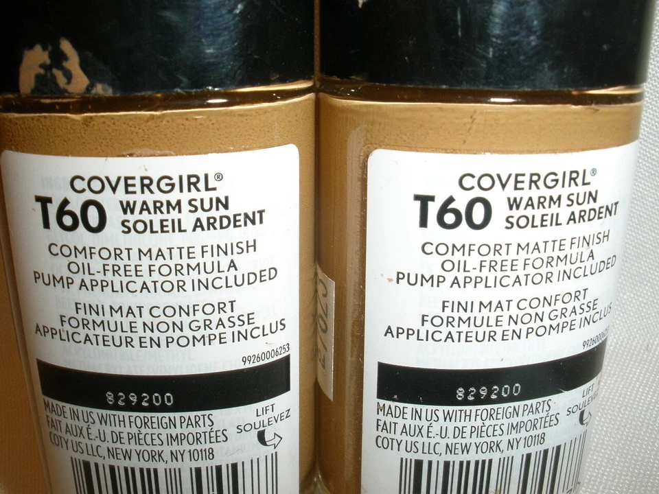 2 COVERGIRL Trublend Matte Made Liquid Foundation T60 Warm Sun 1 FL Oz