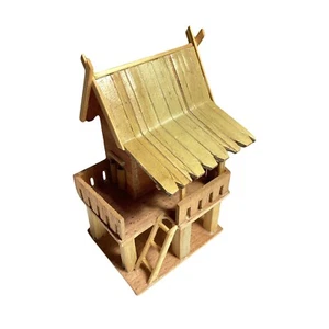 Traditional Bamboo Wood House Thai Christmas Gift Spirit Doll Miniature Model - Picture 1 of 8