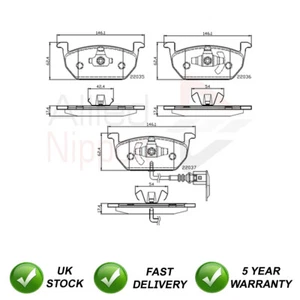 Brake Pads Set Front SJR Fits VW Golf Audi A3 Seat Leon Skoda Octavia - Picture 1 of 2