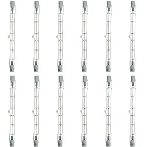12 Pack Sunlite 100 Watt, Double Ended T3, RSC Base, Clear - Picture 1 of 2