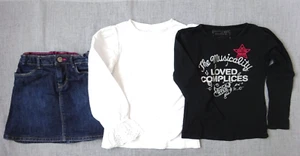 Lot Of Girl's Clothing Jeans Skirt T-Shirt "ZARA OKÏADI COMPLICES Size 6 Years" - Picture 1 of 11