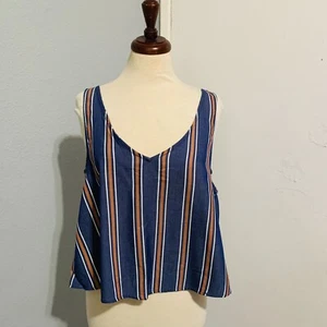 Salt Water Luxe Damen indigo gestreift Sommer hinten offen Top Größe Small - Bild 1 von 11