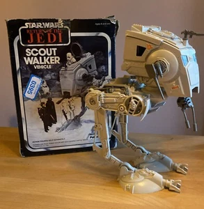 Vintage Star Wars AT-ST Scout Walker Boxed ROTJ Palitoy W Guns - Picture 1 of 24