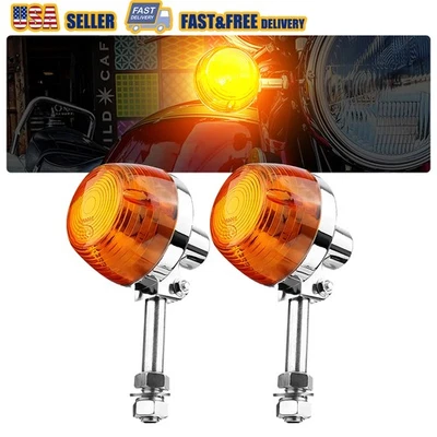 2x Intermitente indicador de señal de giro trasero delantero para motocicleta para lámpara ámbar agujero de 10 mm Foto 1 de 4