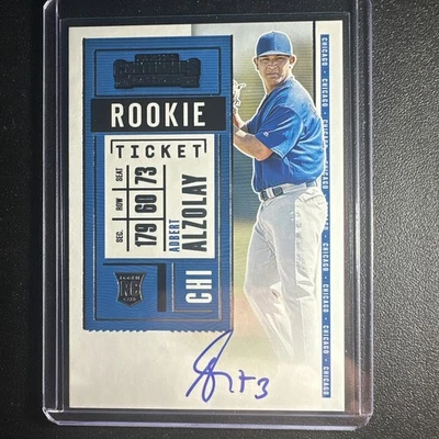 2020 Panini Contenders - Rookie Ticket Adbert Alzolay #107 (AU, RC) - Image 1 of 2