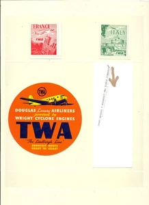 USA -AVIATION-17 x -AIRLINE CO.. - STICKERS/ LABELS etc --.INCLUDING VINTAGE-VF - Picture 1 of 7