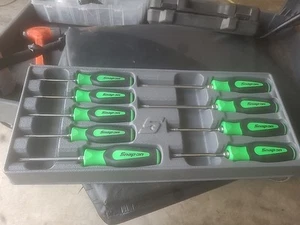 Snap-on TORX T8 thru T45 Screwdriver Set GREEN Instinct Soft Grip SGDTX90BG Used - Bild 1 von 16