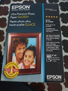 Epson 60-SHEET 4X6 błyszczący papier fotograficzny ultra premium ZOBACZ ZDJĘCIA - Zdjęcie 1 z 3