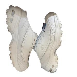 Skechers D'Lites Bright Sky Women’s Sneakers Size 9 White Silver Athletic Shoes - Picture 1 of 5