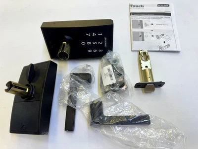 Schlage Touch Keyless Door Lock Matte Black Century Latitude Handle FE695 - Image 1 of 4