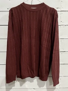 Damen Pullover Zopfmuster Ballonärmel Burgunderrot Large USA Alfred Dunner " - Bild 1 von 9