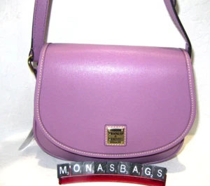 Dooney & Bourke Saddle Bag Light Mauve Safiano Leather Crossbody Bag NWT$268 - Picture 1 of 9