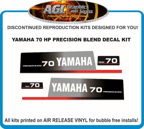 1989 YAMAHA 70 HP Replacement Outboard Decal kit, Precision Blend 60 hp 80 hp