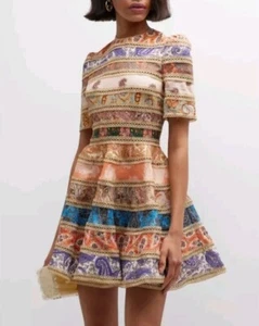 Mini Vestido Zimmermann Devi Lino Talla 0 S 4 EE. UU. NUEVO CON ETIQUETAS - Imagen 1 de 14