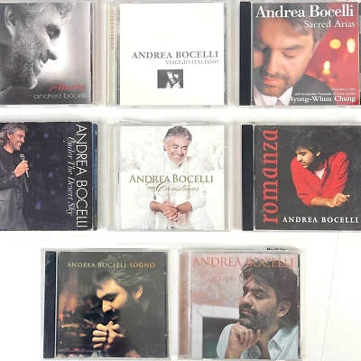 Andrea Bocelli 8 CD Lot Viaggio Arias Romanza Amore Toscana Christmas 1995-2009 Foto 1 de 4