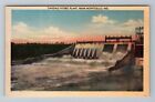 Monticello IN-Indiana, centrale hydroélectrique d'Oakdale, carte postale vintage