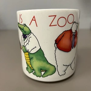 THIS PLACE IS A ZOO Workplace Humor Mug Animals Wearing Clothes Cup by Russ 8oz - Picture 1 of 8