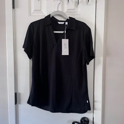 Lady Hagen Womens Black Polo Golf Shirt Size XL Extra Large New with Tags E2 - Image 1 of 4