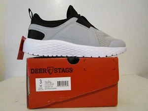 Deer Stags Boys Galaxy Jr Kids Slip On Fashion Sneakers Grey/Black Size 3 - Picture 1 of 6